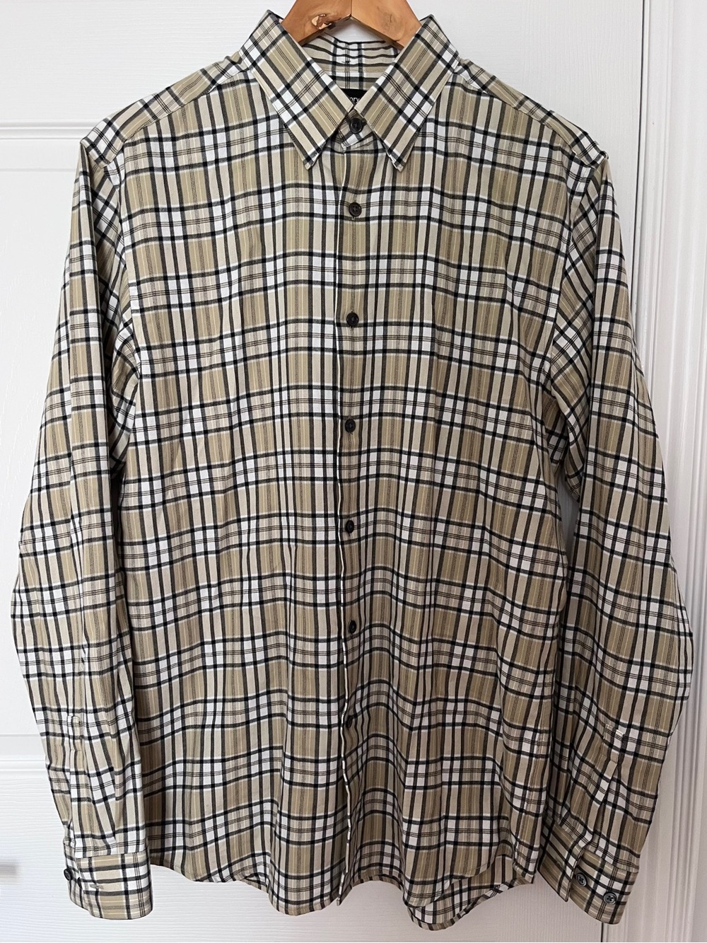 Theory Irving Check Button-Down Plaid Flannel Shirt NWOT